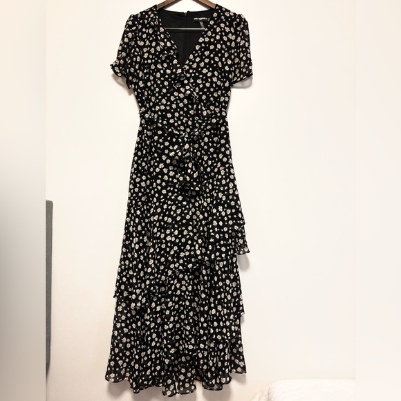 Karl Lagerfeld Black and White Asymmetrical Sundress - Picture 2 of 7